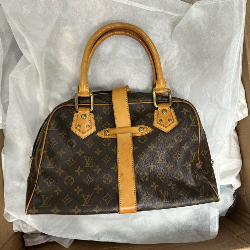 Louis Vuitton Brown and Tan Monogram Satchel